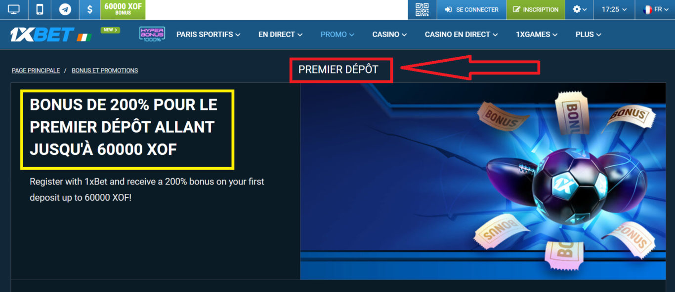 En savoir plus comment obtenir un bonus 1xBet au Côte d'Ivoire