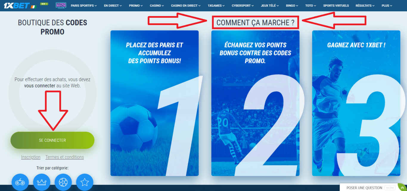 En savoir plus, comment obtenir pour le parier un code promo dans l’entreprise 1xBet